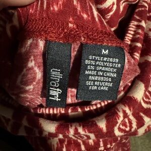 Ultra Flirt Red and Cream Maxi Skirt